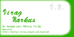 virag markus business card